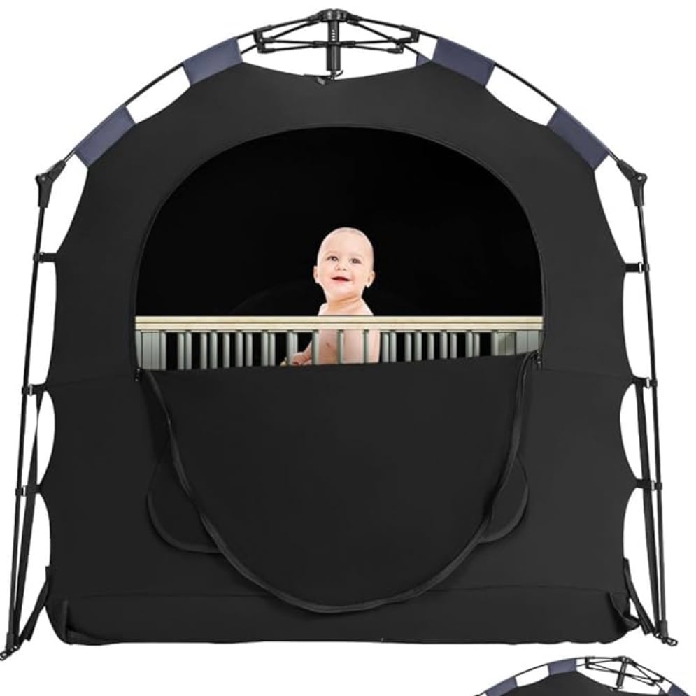 Baby Blackout Sleep Pod Tent For Crib Pack and Play Yard Canopy
