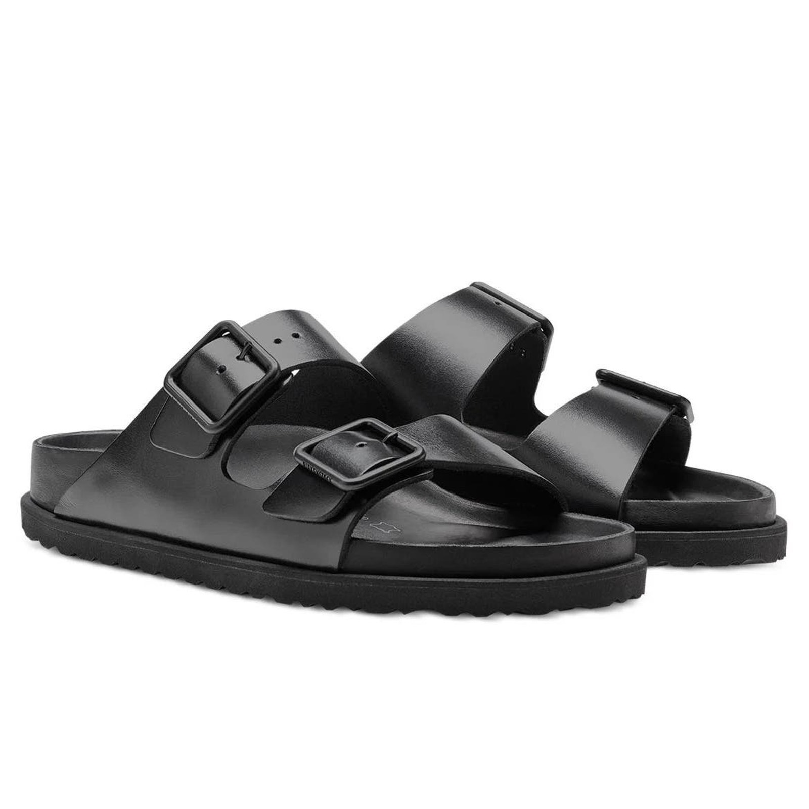 Birkenstock 1774 Arizona Avantgarde Smooth Black Leather Sandals 37 EU Narrow