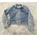 Vintage Lee Sanforized 101-J Union Made Denin Jean Jacket Sz 40 Distressed