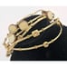 Seasonal whispers Gold Tone Set Of 6 Stackable Bracelets Bangle Rhinestone