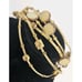 Seasonal whispers Gold Tone Set Of 6 Stackable Bracelets Bangle Rhinestone