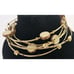 Seasonal whispers Gold Tone Set Of 6 Stackable Bracelets Bangle Rhinestone