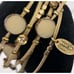 Seasonal whispers Gold Tone Set Of 6 Stackable Bracelets Bangle Rhinestone
