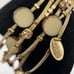 Seasonal whispers Gold Tone Set Of 6 Stackable Bracelets Bangle Rhinestone