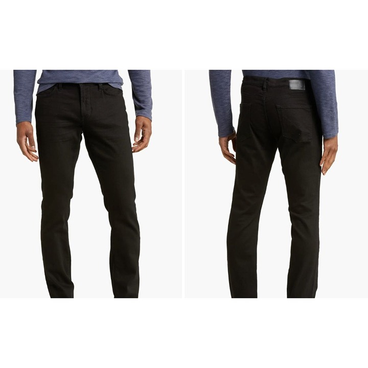 John Varvatos Mens Bowery Slim Straight Designer Jeans Size 34x32 Black AN EXC