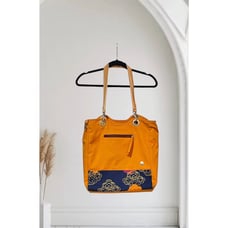 Haiku Orange Large Many Compartments Beach Handbag Purse