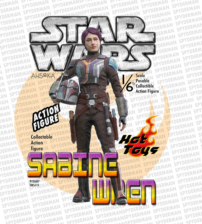 SABINE WREN Hot toys action figure, star Wars Ahsoka sixth scale figure. TMS111