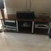 Media console cherry walnut wood