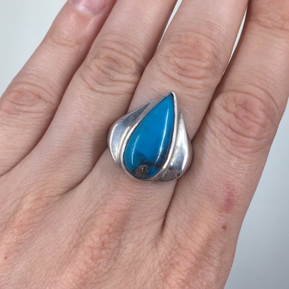 .925 Sterling & Turquoise Ring