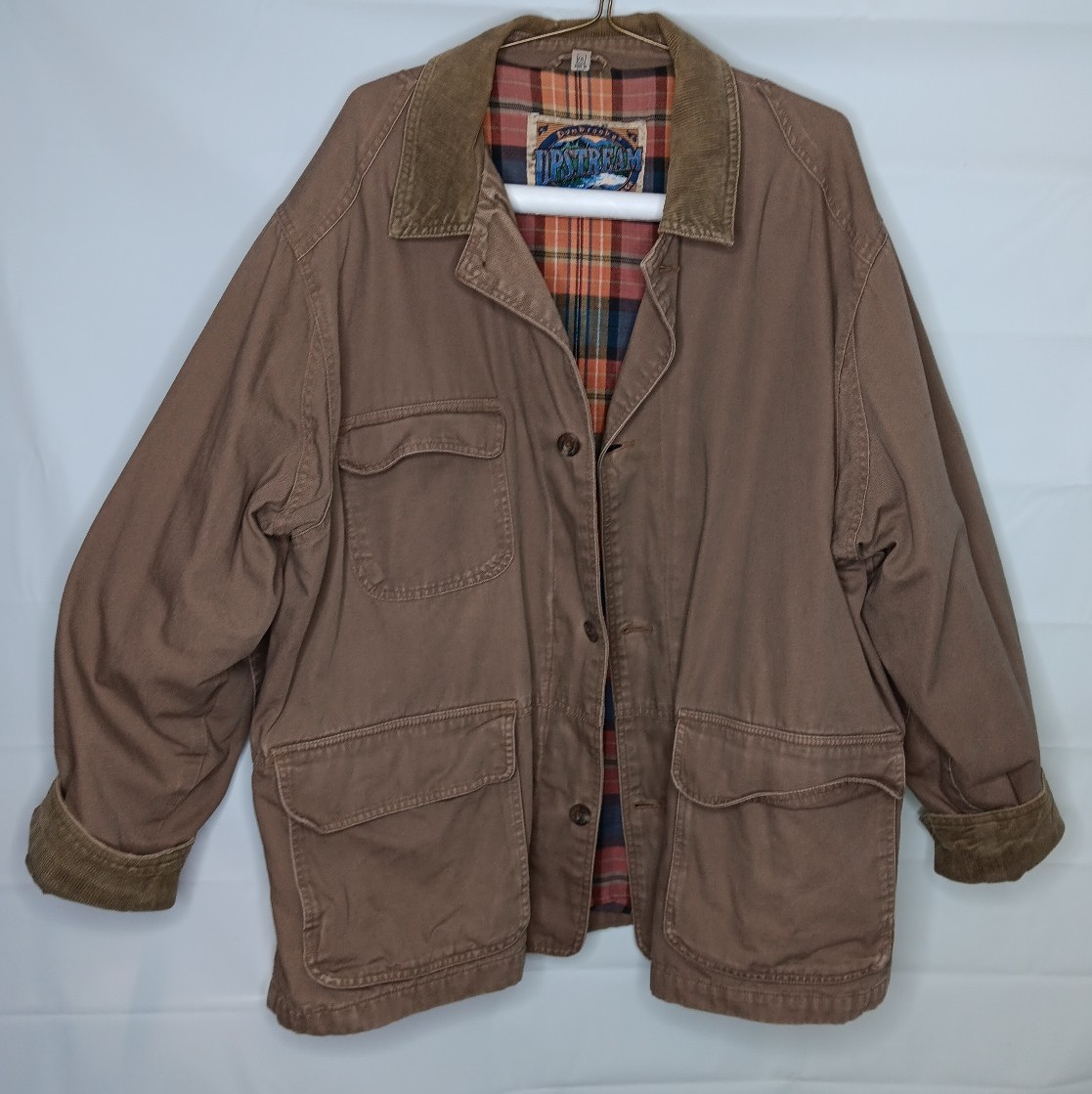 VTG Dunbrooke Upstream Coat Men XXL Blanket Lined Corduroy Collar Barn Coat