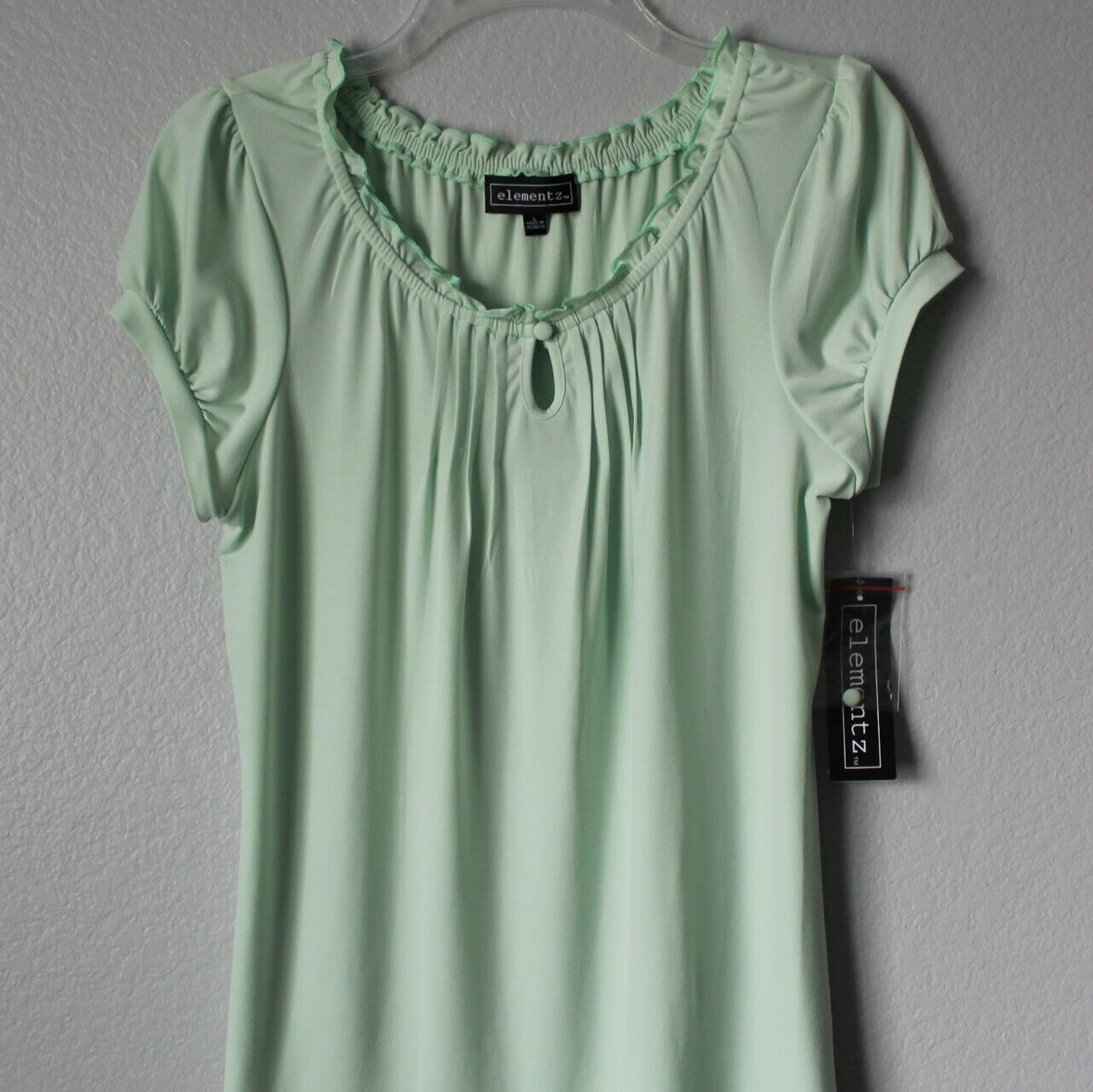 New Elementz Women's Short Sleeve Top Blouse Size Large