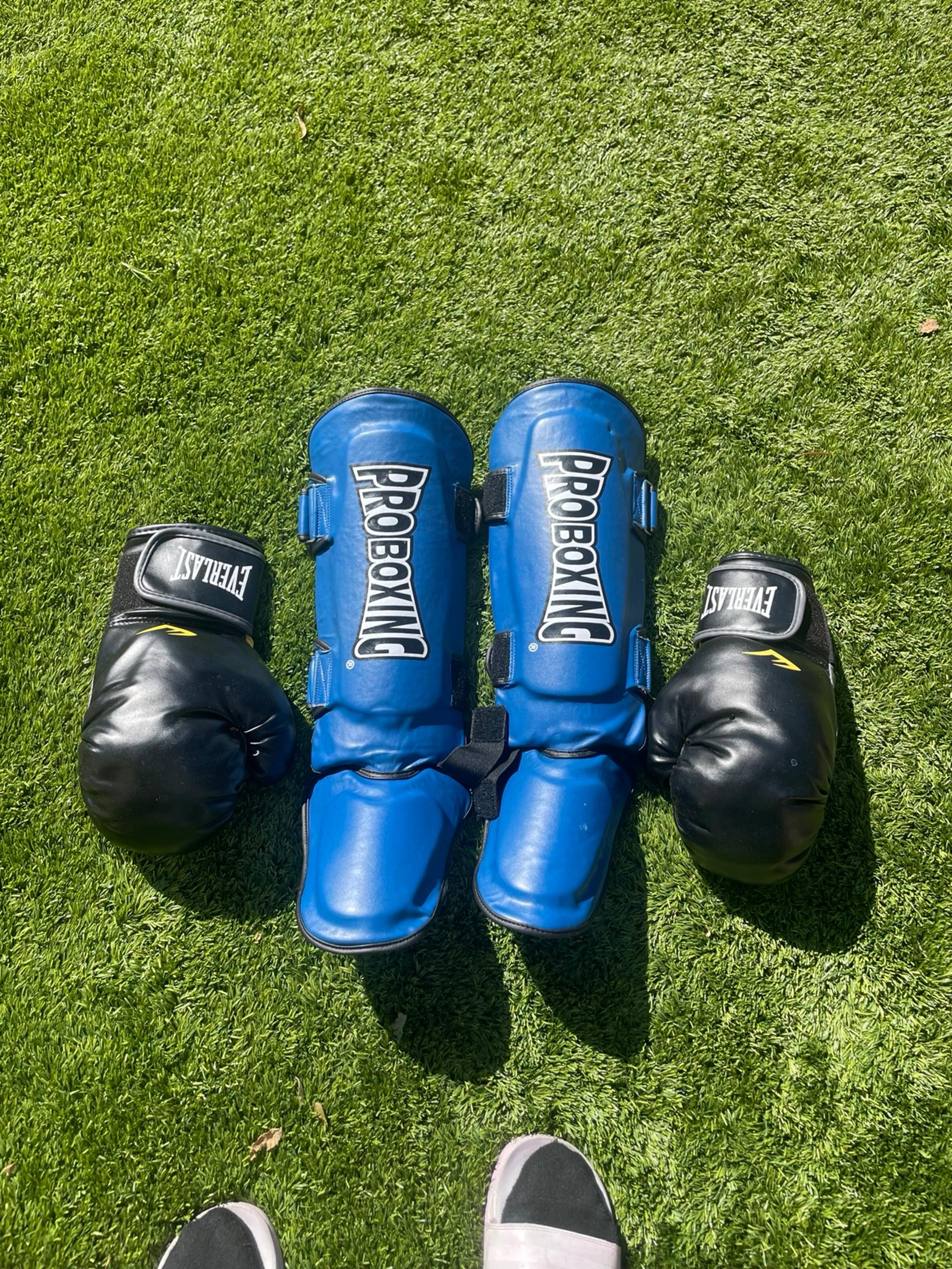 Boxing Gloves and Shin Guard Everlast