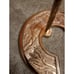 Vintage Brass Fireplace Tool Set Horseshoe Shaped Base #C-879 EUC