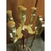 Vintage Brass Fireplace Tool Set Horseshoe Shaped Base #C-879 EUC