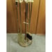 Vintage Brass Fireplace Tool Set Horseshoe Shaped Base #C-879 EUC