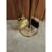 Vintage Brass Fireplace Tool Set Horseshoe Shaped Base #C-879 EUC
