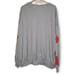 Fantastic Fawn Red Hearts Printed Sweatshirt Comfy Oversized Top US Size M