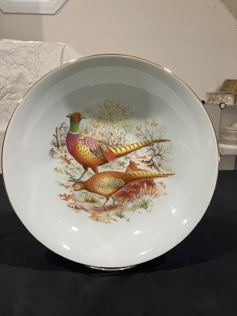 Cre'ations Limoges Authentique by Creations - Vintage Pheasant Serving Bowl