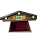 Swiss Chalet Music Box Jewelry Water Wheel Vintage Japan Wood Cottage Core