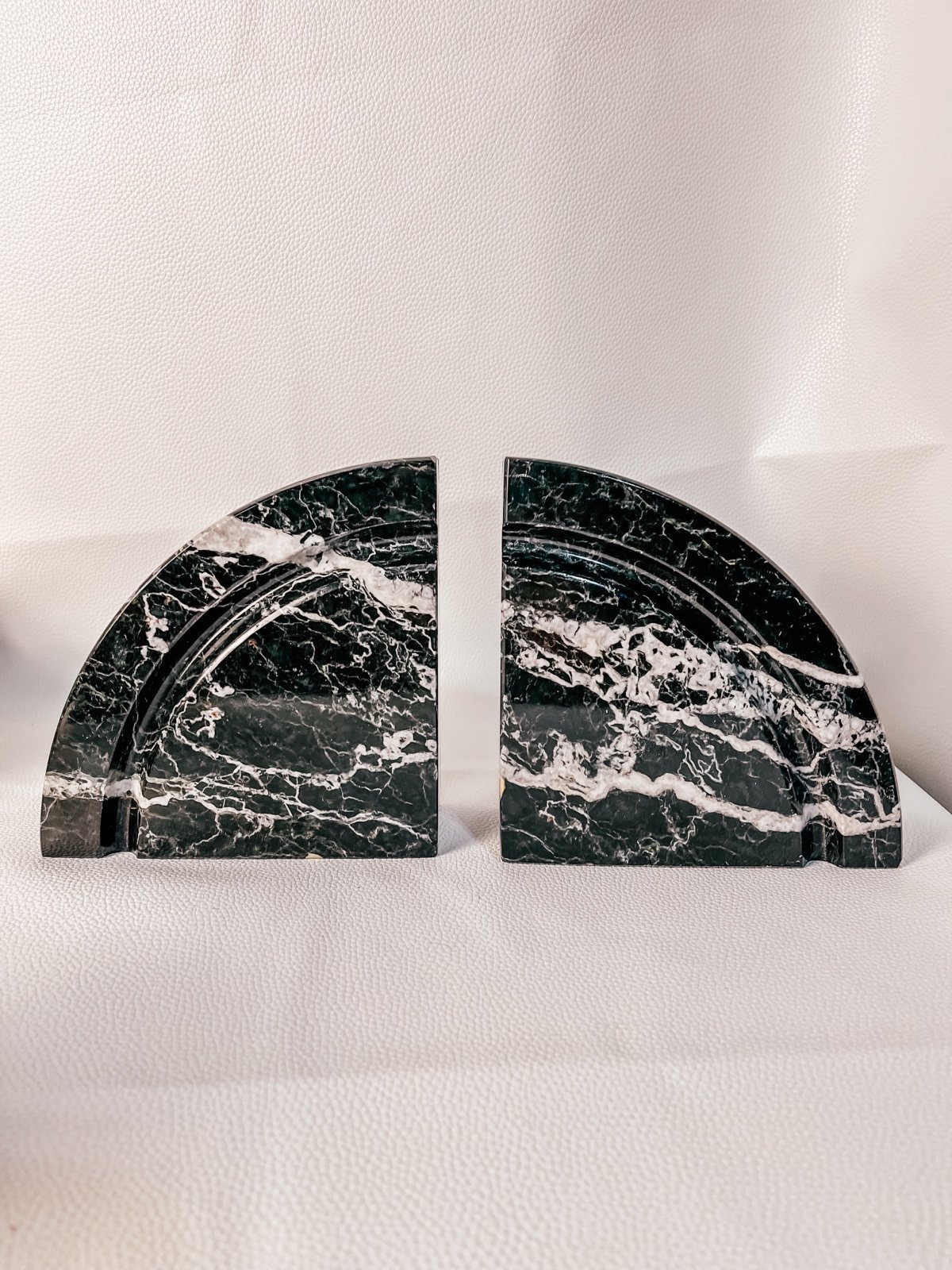 Black Marble Vintage Bookends