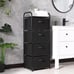 4 Drawer Fabric Dresser Tall Storage Tower, Dresser Chest with Wood Top