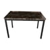 Homeglance Flannery - Faux Marble Dinning Table w/ Metal Frame