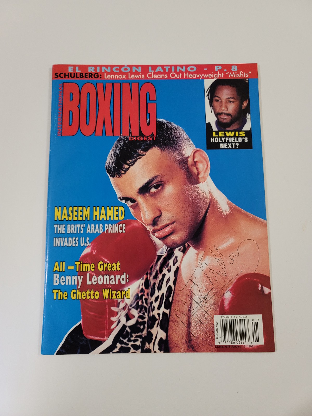 Autographed Prince Naseem Hamed Boxing magazine
