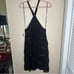 Anthropologie Plus Crochet Swim Cover Up Dress Halter Beach Black Size 2X NWT