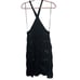 Anthropologie Plus Crochet Swim Cover Up Dress Halter Beach Black Size 2X NWT