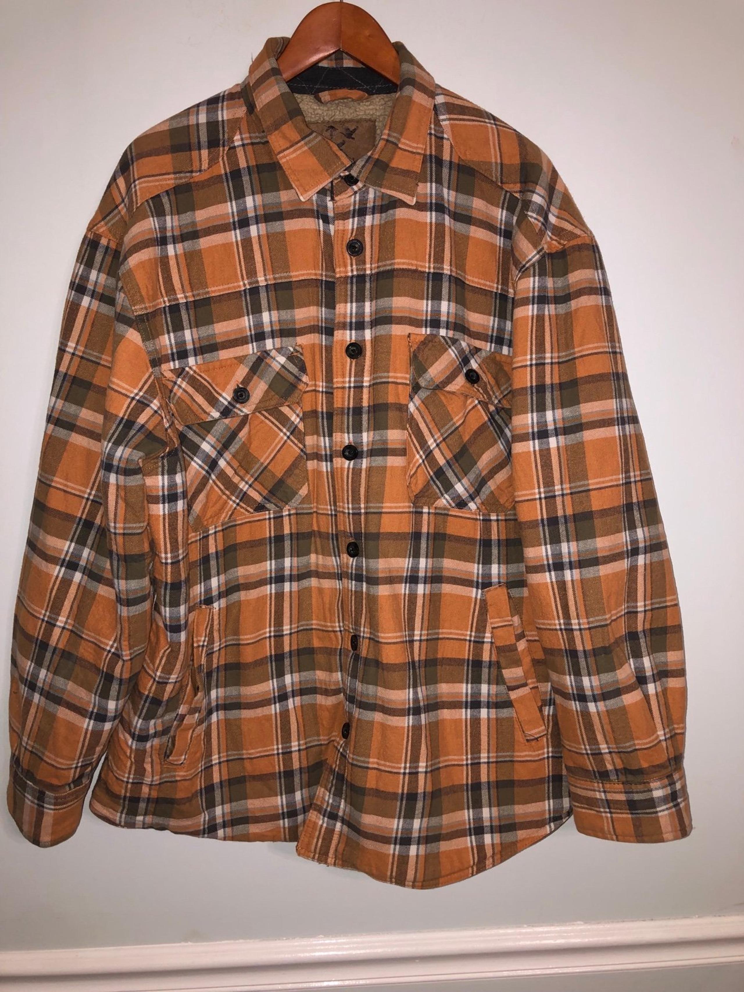 Men's Flannel Shirt Jacket Size XL Autumn Outdoor Life