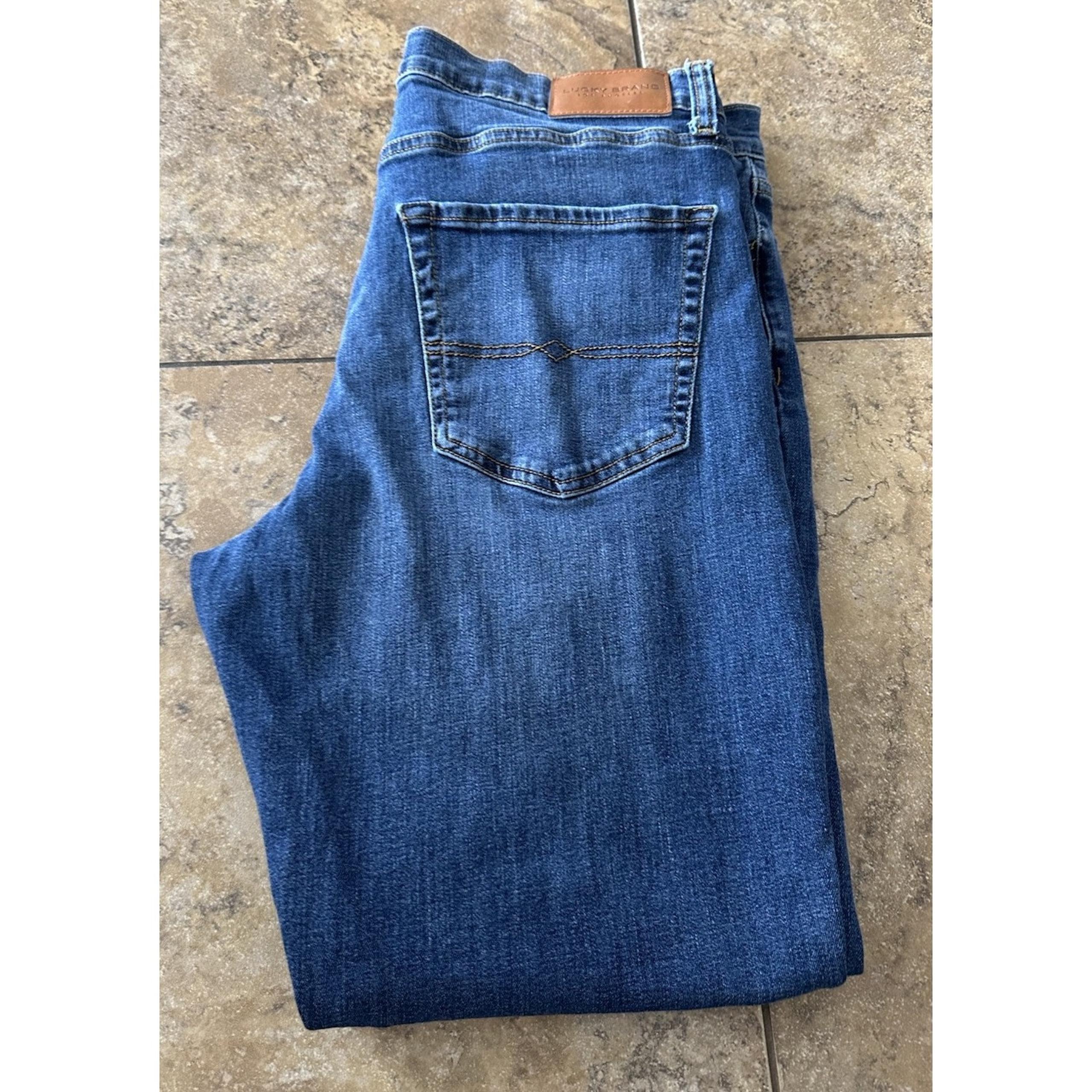 Lucky Brand Blue Jeans Men's Los Angeles 410 Athletic Slim Pants 36X29 Fit 36X29