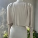 Vintage 70s disco shrug bolero jacket jersey stretch champagne color Sz M