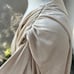 Vintage 70s disco shrug bolero jacket jersey stretch champagne color Sz M