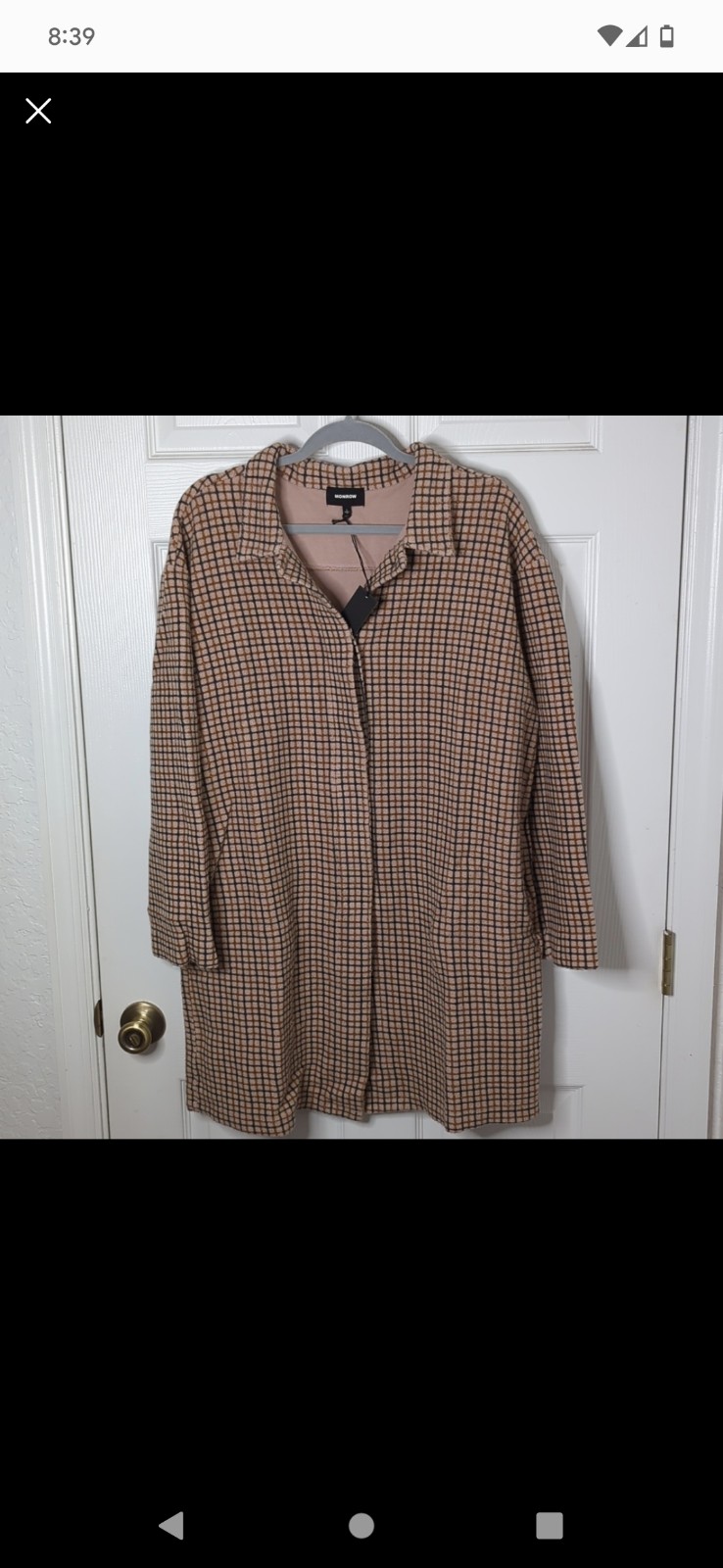 NWT Monrow long coat