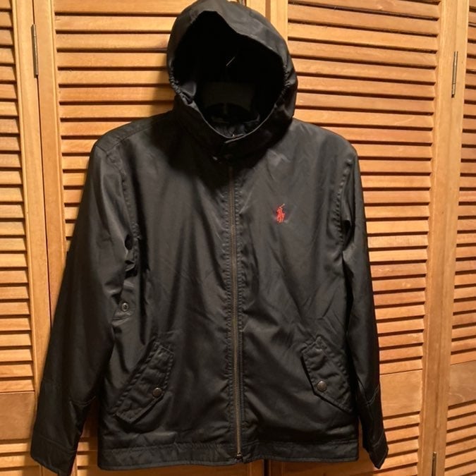 Polo Ralph Lauren Black Fleece Lined Windbreaker Jacket