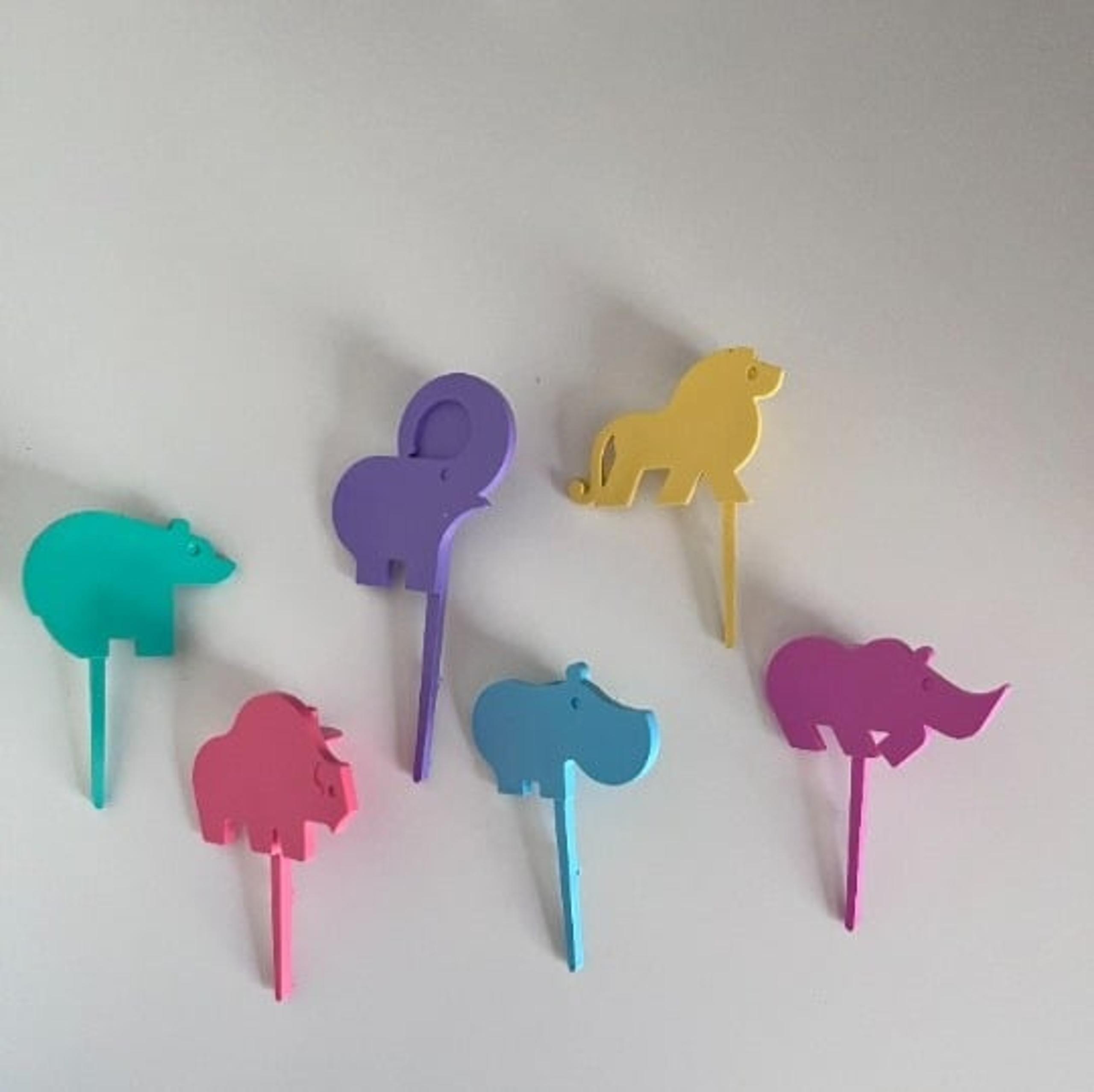Tupperware - Animal Birthday Cake Candle Holders