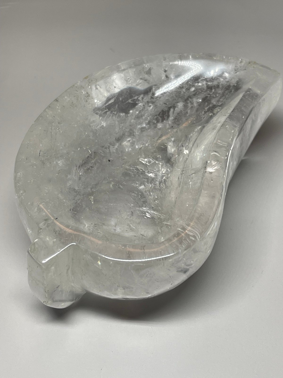 Leaf Clear Quartz Bowl