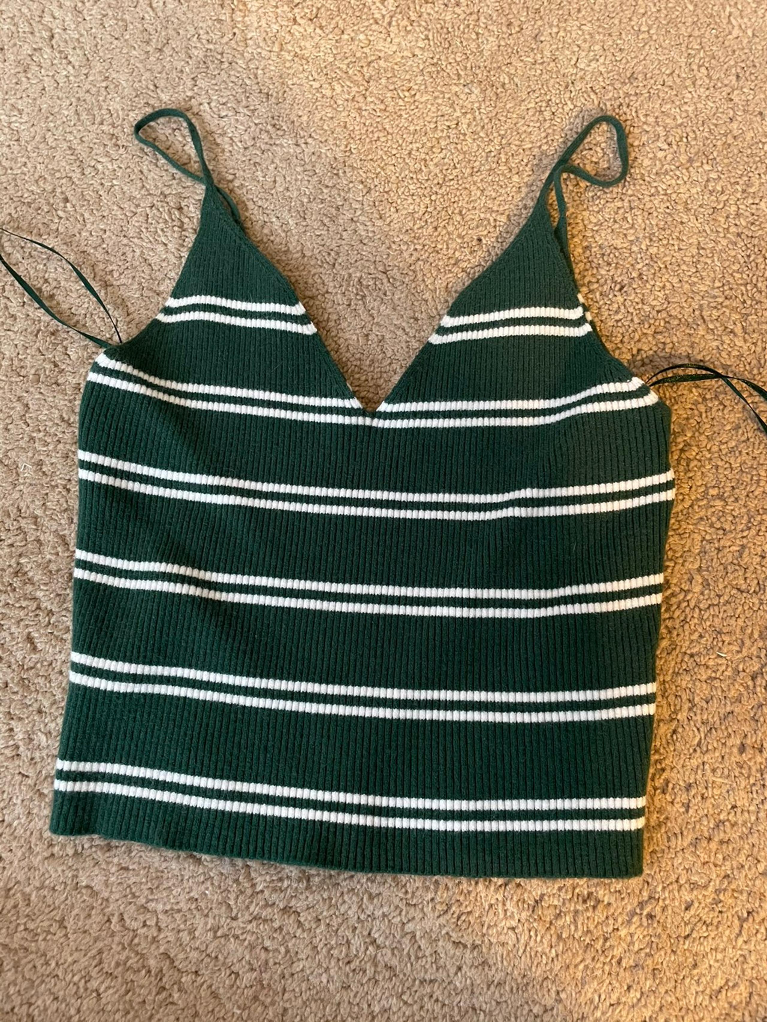 pacsun green cropped tank top