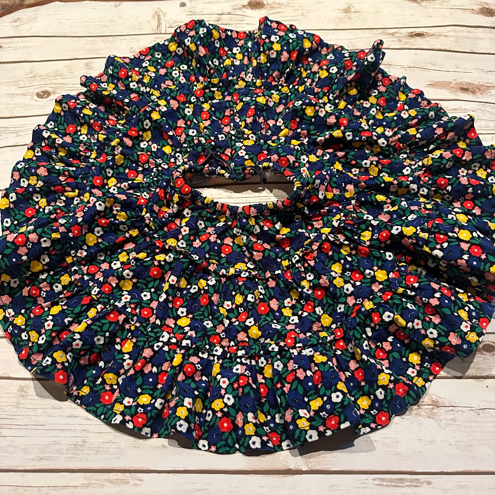 Mini Boden floral cord skirt