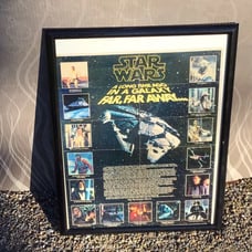 Vintage 1984 Star Wars Kenner Toy Advertising Sign RARE!!! 22x17” Frame Included