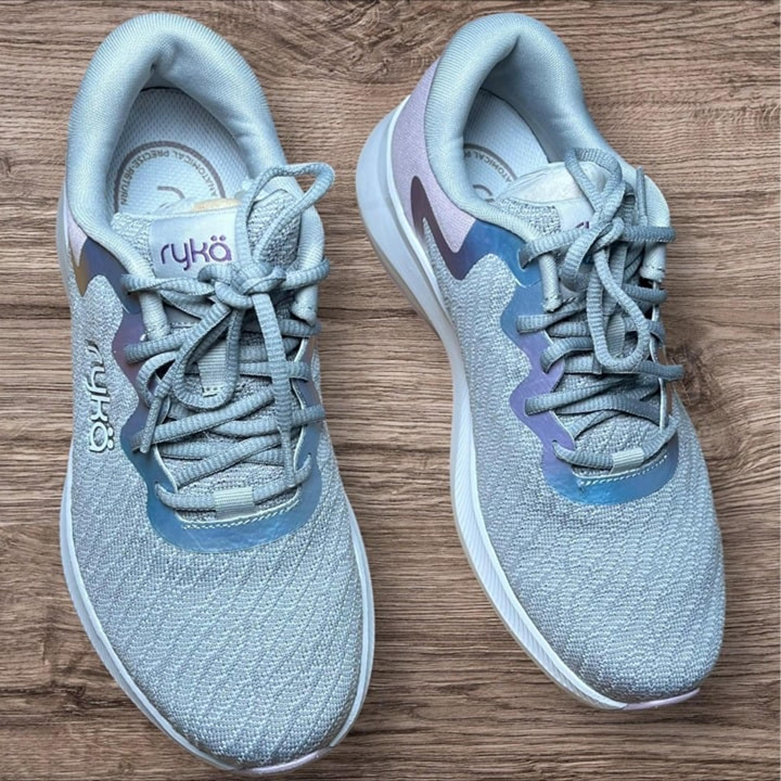 Ryka Womens Flourish Athletic Walking Shoes Size 7.5M Gray/Purple Lightweight Co