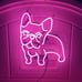 Cute Bright Vivid Pink French Bulldog LED Night Light Room Wall Decoration