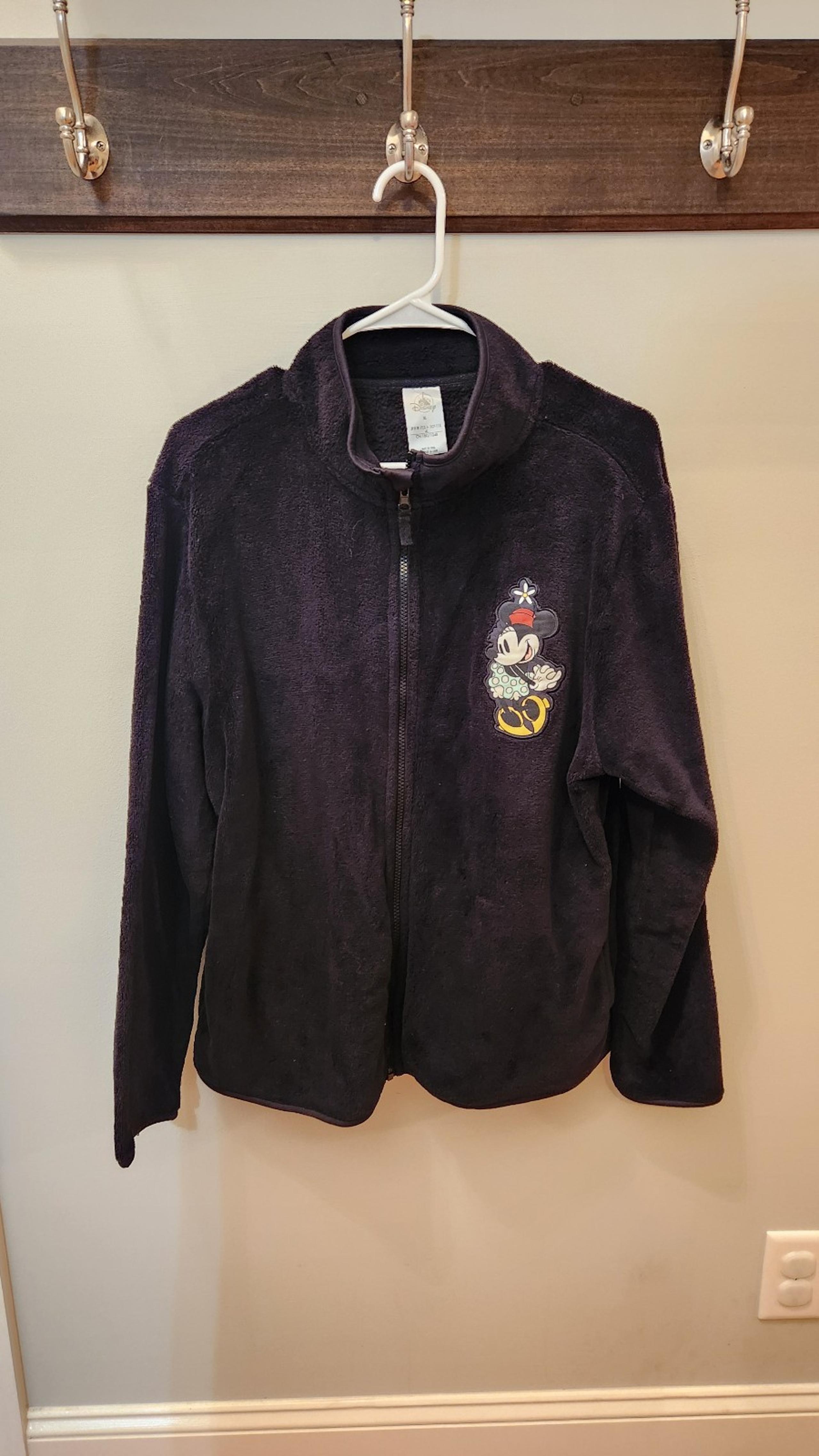 EUC Disney Store Womens Minnie Mouse Fleece- Black XL