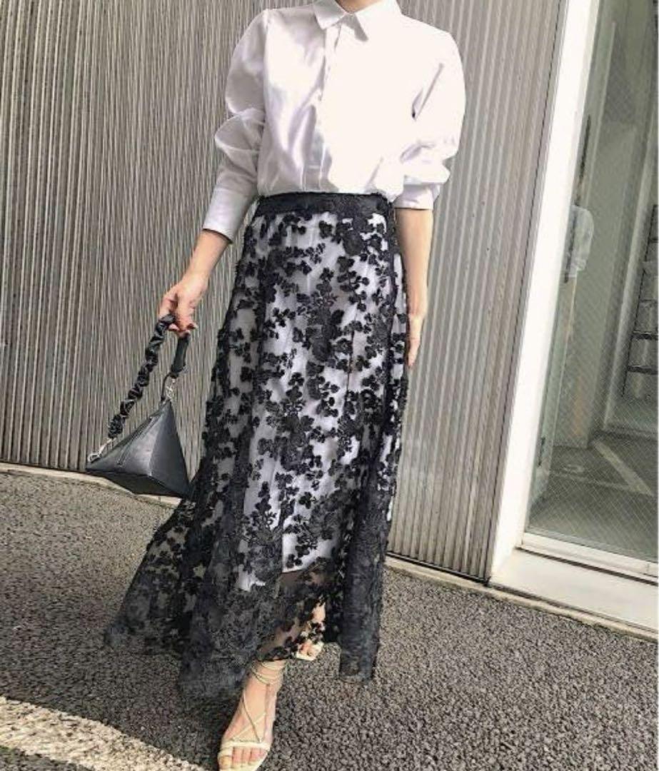 Ameri Vintage Flower Lace Skirt & Shirt Dress