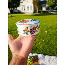 New VTG Mikasa Jubilation Holiday Round Trinket Bowl.