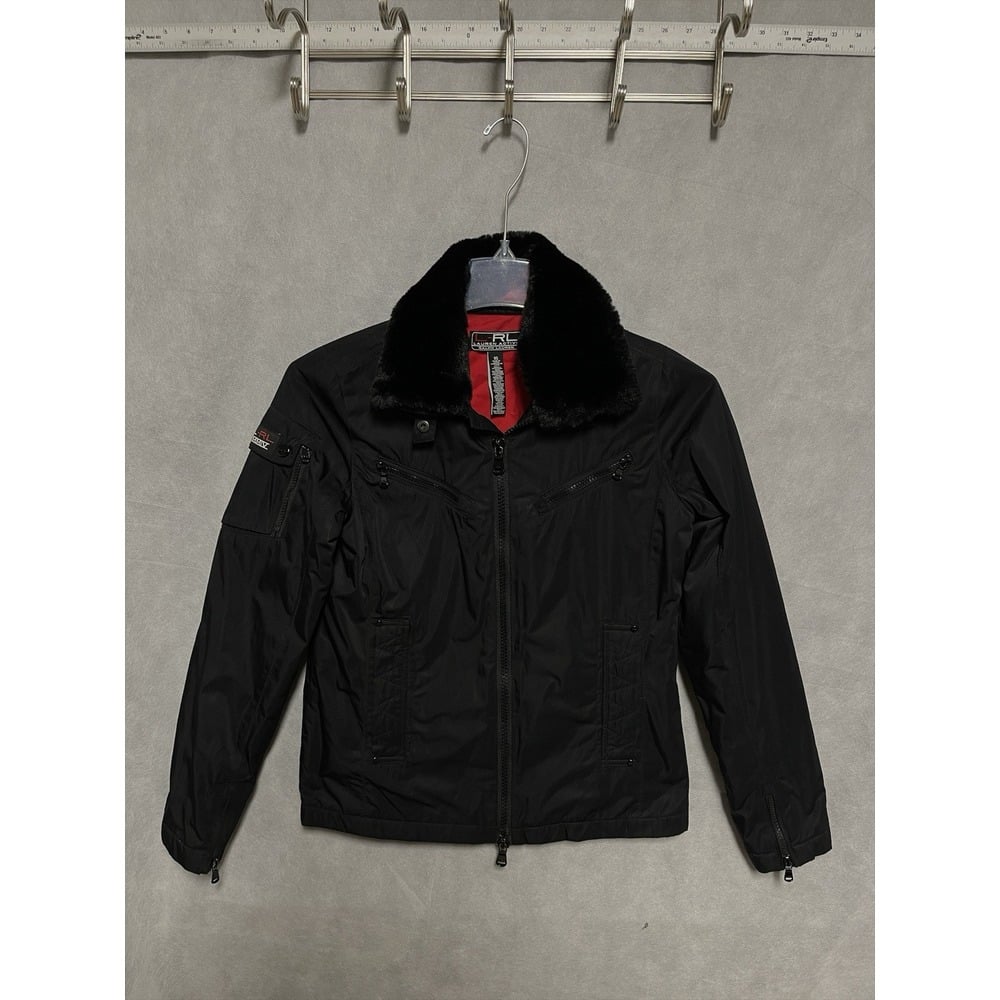 Ralph Lauren Jacket Women XS L-RL Active Removable Faux Fur Collar Softshell Zip