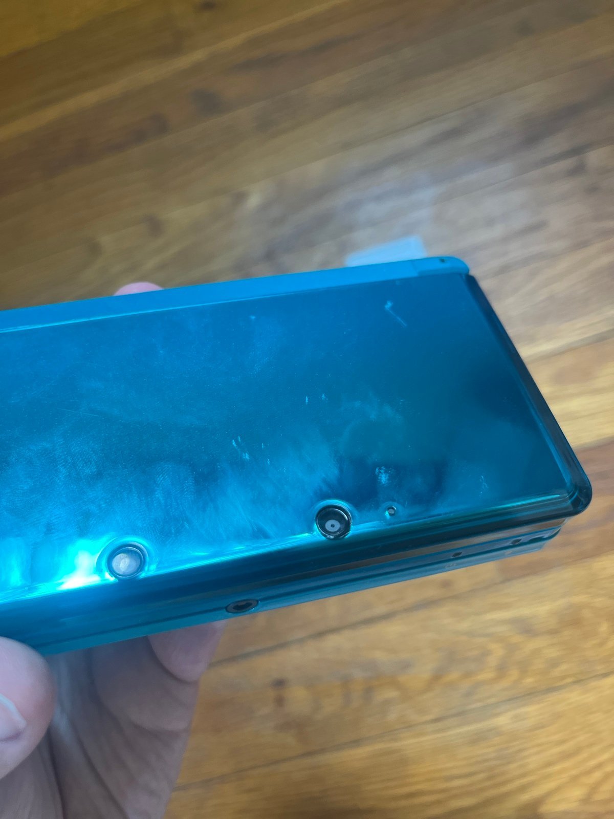 Nintendo 3DS in Aqua Blue/Black Pokémon Black White Emerald Kirby Mario hshop - detail