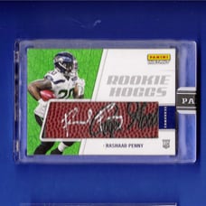 2018 Panini Instant Rashaad Penny Rookie Hoggs Rookie Patch Auto #RH9 #'ed 10/10