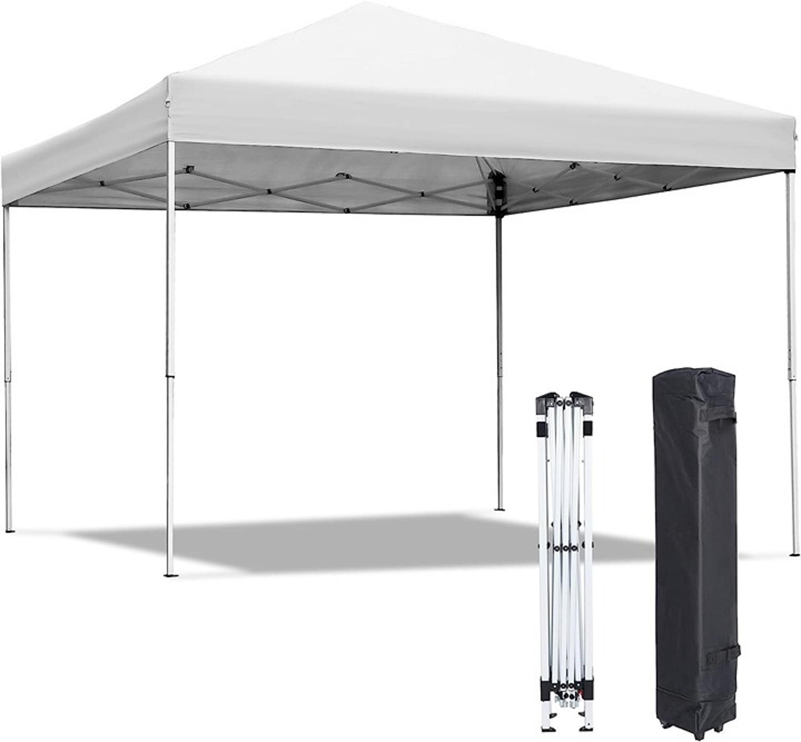 10x10 Pop Up Canopy Tent Adjustable Straight Leg Heights with Wheeled Bag Ropes1