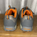 Merrell Men’s 7 Gray Taupe Orange No Tie Velcro Hiking Trail Shoes